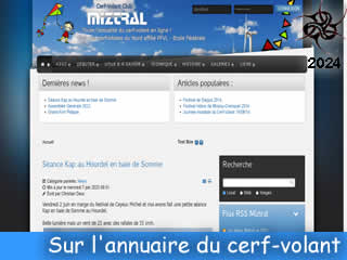 Bienvenue sur Miztral, toute l'actualité du cerf-volant en ligne, référencé sur Breizh kam annuaire du cerf-volant - ID N°: 32