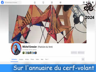 Michel Gressier  (Plasticien du Vent), référencé sur Breizh kam annuaire du cerf-volant - ID N°: 49