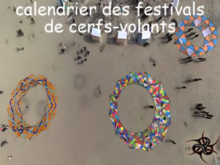 logo du calendrier des festivals de cerfs-volants en rouge via breizh-kam.fr