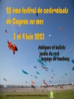 Affiche calendrier des festivals de cerfs-volants 2023 - Cayeux sur mer - 80