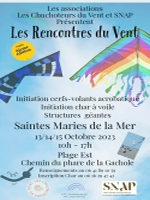 Affiche calendrier des festivals de cerfs-volants 2023 - Saintes-Marie-de-la-Mer - 13