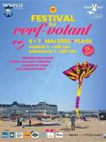 Affiche calendrier des festivals de cerfs-volants 2023 - Trouville sur mer - 14
