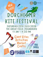 Affiche calendrier des festivals de cerfs-volants 2026 - Dorchester - EN