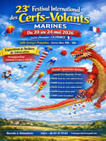 Affiche calendrier des festivals de cerfs-volants 2026 - Marines (95)