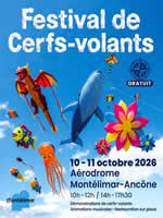 Logo de l'affiche du festival de cerfs-colants de Montélimar (26), du 10-10 au 11-10-2026