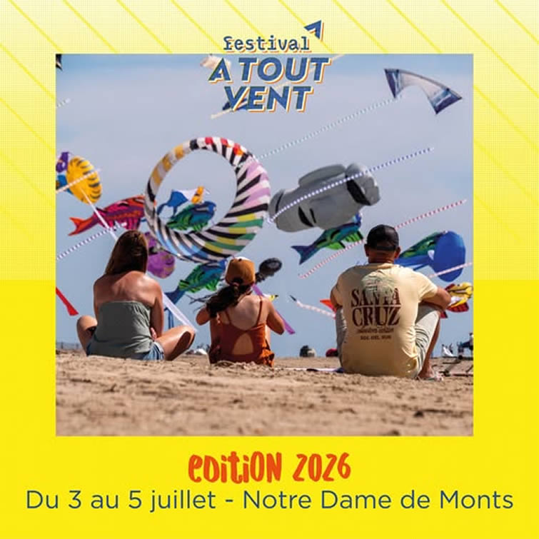 Voir l'affiche du festival de cerfs-colants de Notre Dame de Monts (85), du 03-07 au 05-07-2026 id= Logo de l'affiche du festival de cerfs-colants de Notre Dame de Monts (85), du 03-07 au 05-07-2026