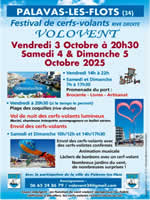 Logo de l'affiche du festival de cerfs-colants de Palavas (34), du 03-10 au 05-10-2025